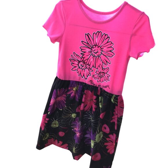 Upcycled Girl's Summer Dress: Handmade Princess Floral Clothing, Size 6/7 - Picture 8 of 11